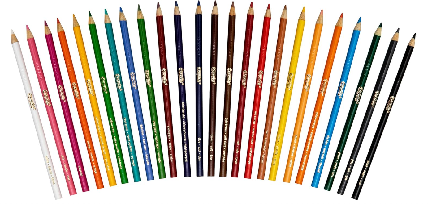 CRAYOLA Colouring Pencils - Assorted Colours (Pack of 24) | A Must-Have for All Kids Arts & Crafts Sets | Ideal for Kids Aged 3+