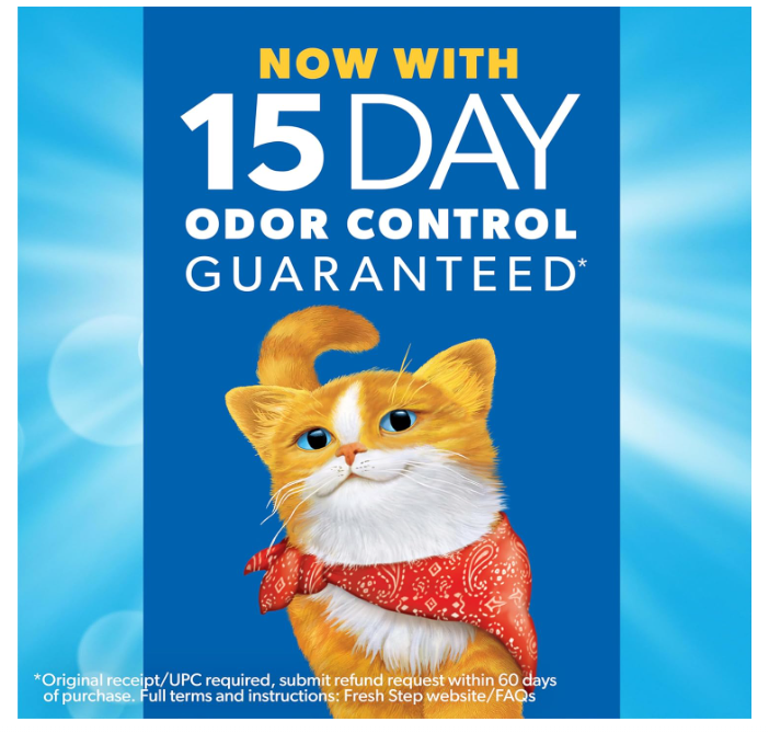 Fresh Step Extreme Clumping Litter With Febreze Freshness, Mountain Spring Scent Clumping Cat Litter With Guaranteed Odor Control, 14 lb. Box