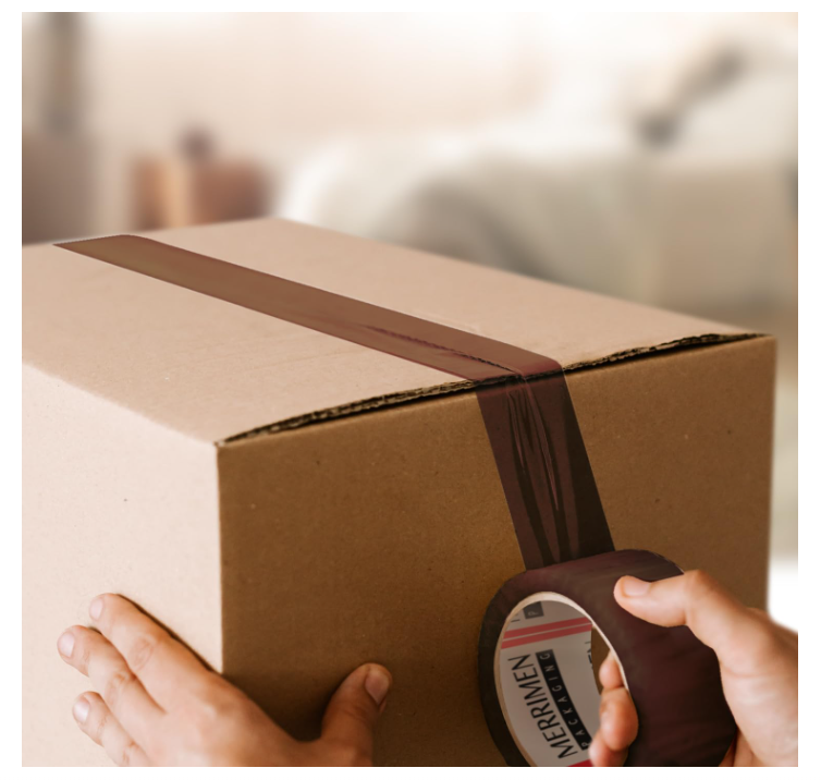 Merrimen Strong Heavy Duty Roll Pack Brown Packaging Tape, Secure Sticky Sealing Tape for Parcel Boxes, Moving Boxes, Large Postal Bags for Long Term Storage, (48MM x 66M) (3 rolls, Brown)