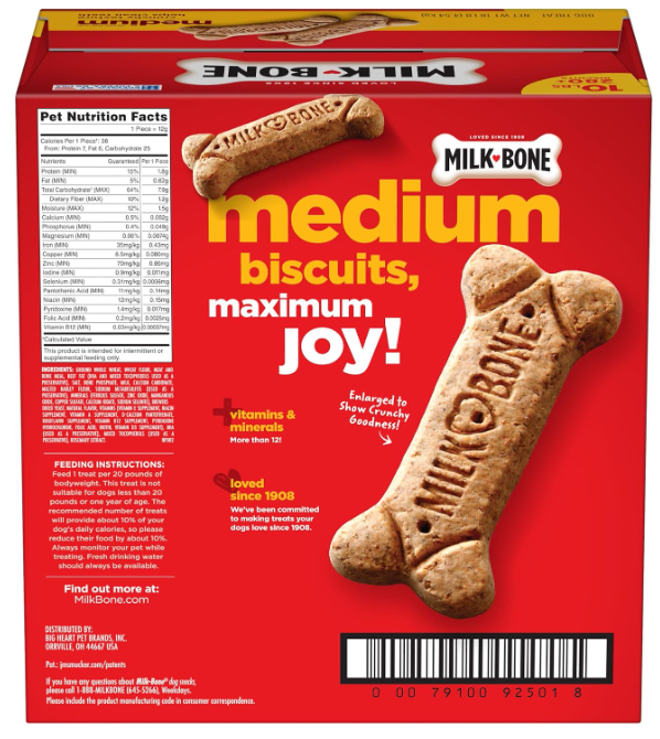 Milk-Bone Original Dog Treats Biscuits for Medium Dogs, 10 Pound