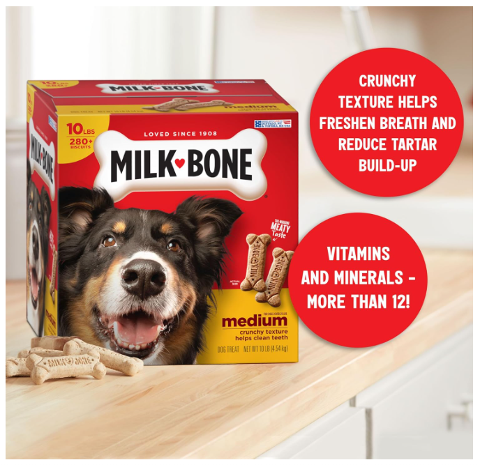 Milk-Bone Original Dog Treats Biscuits for Medium Dogs, 10 Pound