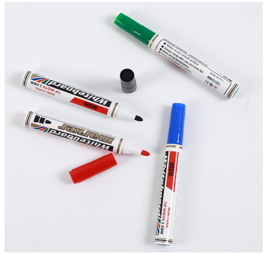 ANSIO Whiteboard Pens, Markers Set with Magnetic Eraser, White Board Markers, Magnetic Eraser, (White Board Pens set + Whiteboard Eraser)