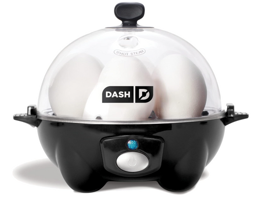 DASH Rapid Egg Cooker: 6 Egg Capacity Electric Egg Cooker for Hard Boiled Eggs, Poached Eggs, Scrambled Eggs, or Omelets with Auto Shut Off Feature - Black