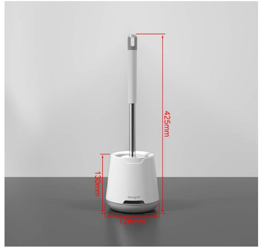 Ibergrif M34152 Silicone Toilet Brushes & Holders, Deep Cleaner, Toilet Brush with Quick Drying Holder Set for Bathroom