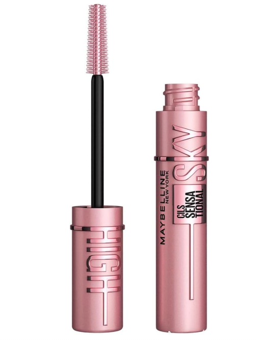 Maybelline New York Lash Sensational Sky High Mascara, Volumising & Lengthening Mascara, Washable Flake-Free Formula Infused with Bamboo Extract & Fibres, 7 ml, Shade: 01, Very Black