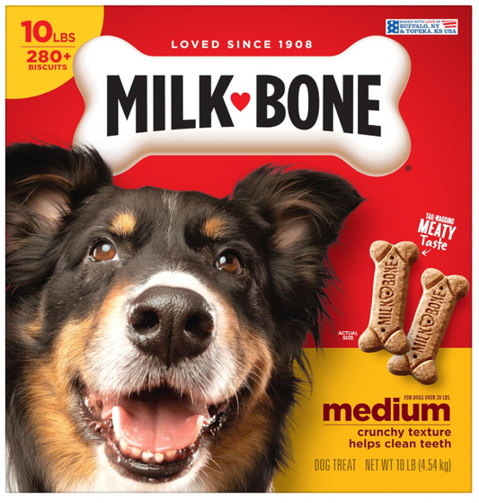 Milk-Bone Original Dog Treats Biscuits for Medium Dogs, 10 Pound