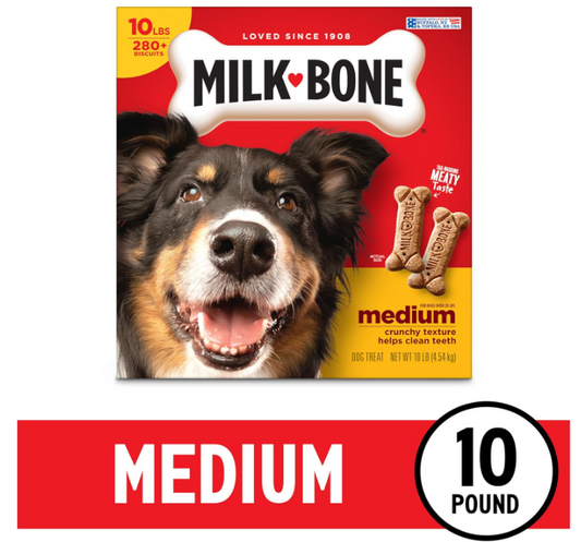 Milk-Bone Original Dog Treats Biscuits for Medium Dogs, 10 Pound