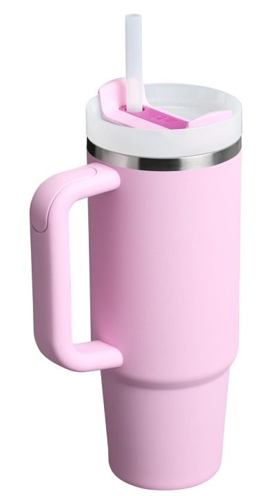 Stanley Quencher H2.0 Tumbler with Handle and Straw 30 oz | Flowstate 3-Position Lid | Cup Holder Compatible for Travel | Insulated Stainless Steel Cup | BPA-Free | Cherry Blossom