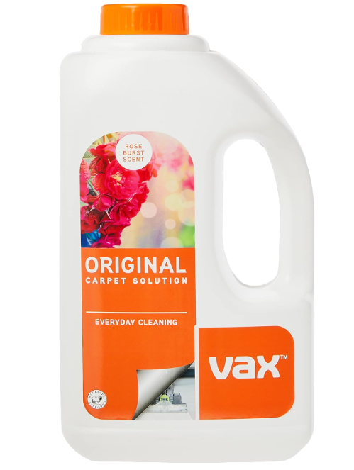 Vax Original 1.5L Carpet Cleaner Solution, Stain Remover Shampoo, Rose Burst Scent, Suitable for Everyday Cleaning, 1-9-142055, White